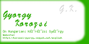 gyorgy korozsi business card